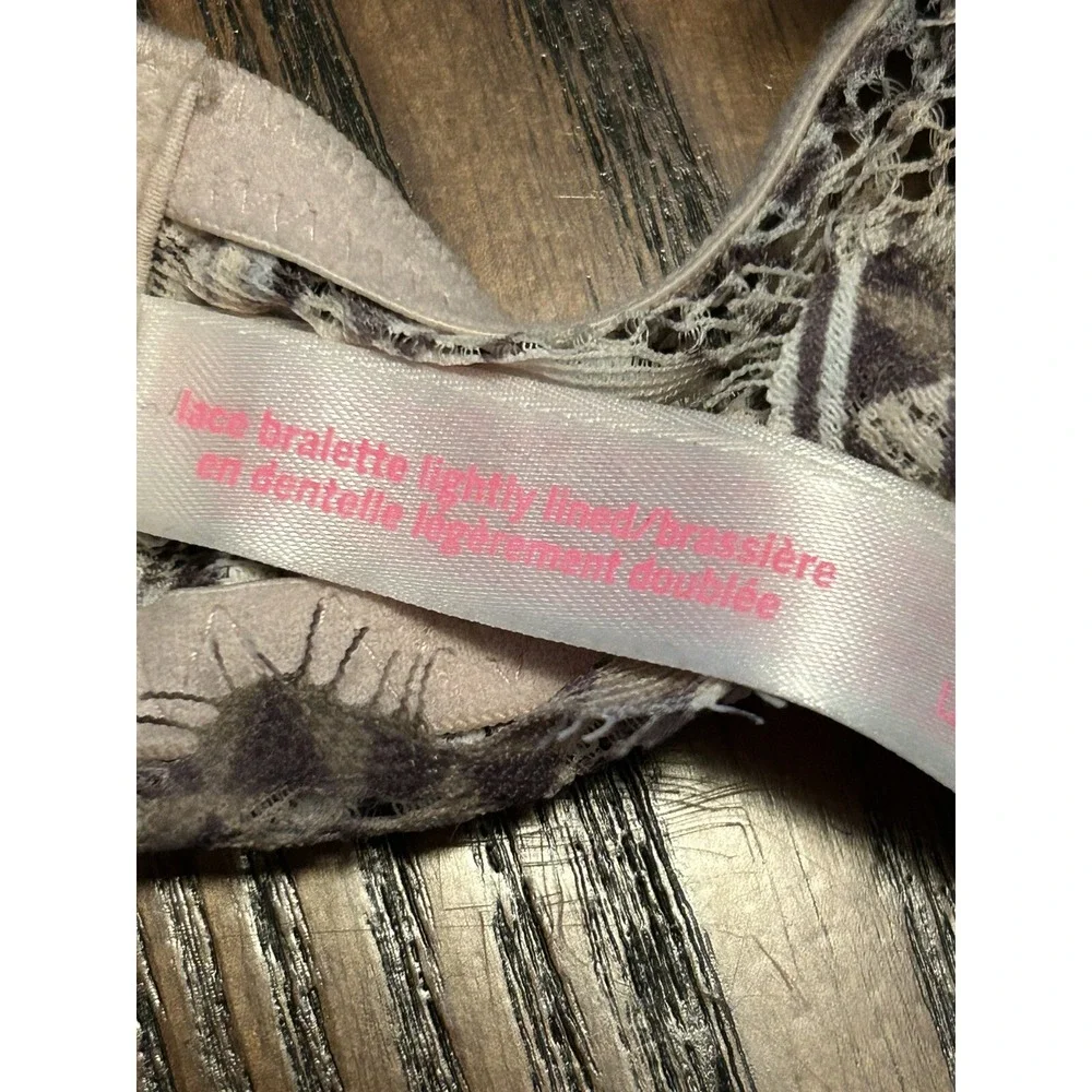 Victoria's Secret Pink lace bralette lightly lined Womens S Aztec halter bra EUC